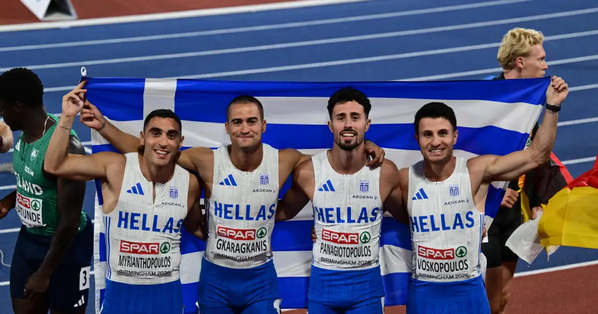 Грецька збірна вражає на Європейському чемпіонаті: почесне 6-те місце в естафеті 4х100 метрів!
